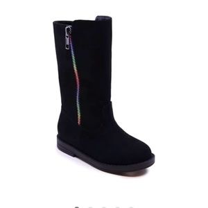 Toddler boots with side zip black